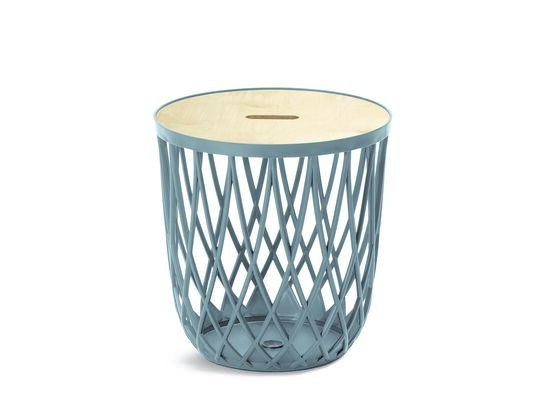 Kosz UNIQUBO T szary kamienny Ø45 x 45 cm