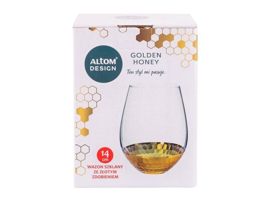 Wazon szklany GOLDEN HONEY 14 cm