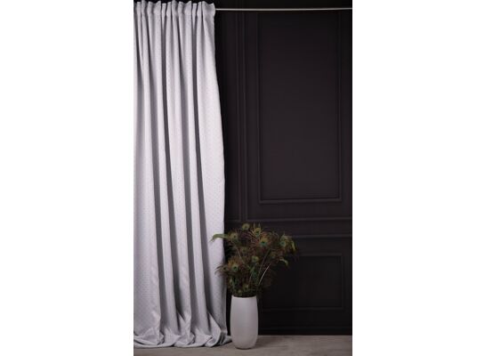 Zasłona Classic Chic 140 x 270 cm szary+miedź taśma