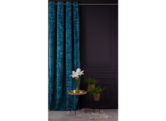 Zasłona Chic Green Petrol 140 x 270 cm przelotki
