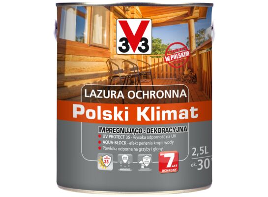 Lazura ochronna Polski Klimat impregnująco-dekoracyjna 2,5 l dąb złocisty