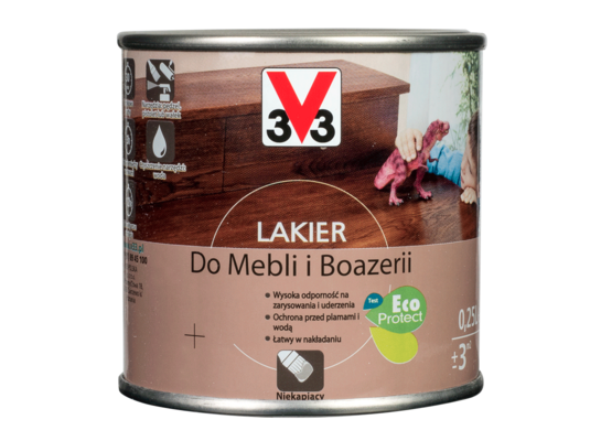 Lakier do mebli satyna 0,25 l dąb ciemny