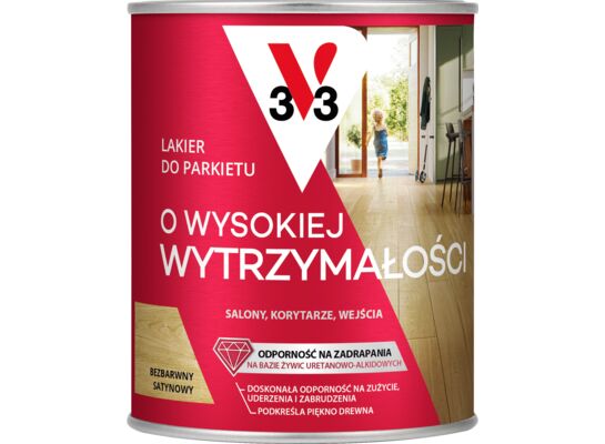 Lakier do parkietu jednoskładnikowy połysk 0,75 l bezbarwny