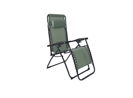 Fotel kempingowy z podnóżkiem pistacjowy