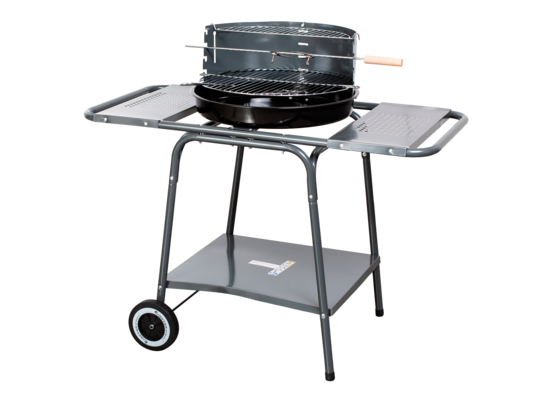 Grill okrągły z dwiema bocznymi półkami średnica 46,5 cm