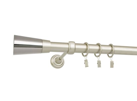 Karnisz pojedynczy CLASSICO 25 mm 160 cm perłowy zestaw