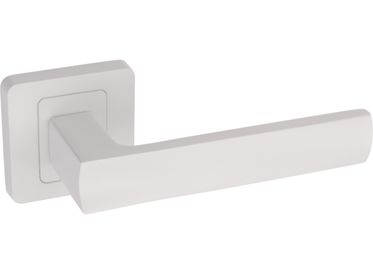 Klamka AMB EUREKA kwadratowy szyld biały