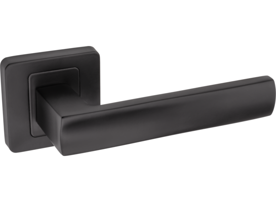 Klamka AMB EUREKA kwadratowy szyld czarny mat