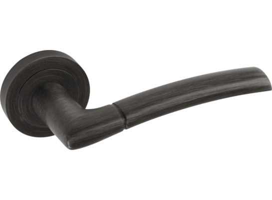 Klamka AMB MEDEA okrągły szyld czarny szlif