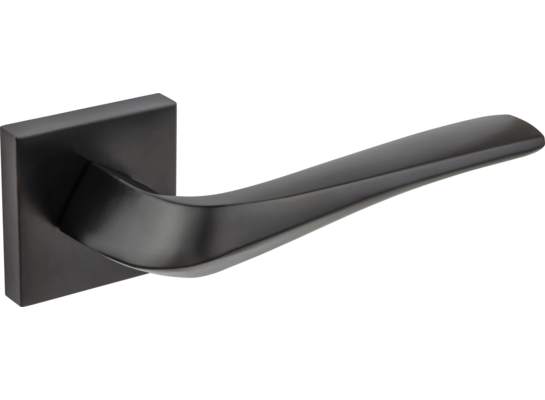 Klamka AMB CAVIOLA kwadratowy szyld czarny mat