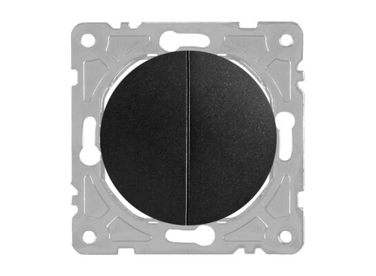 Włącznik podwójny czarny OVAL