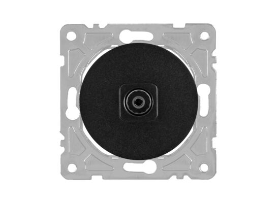 Gniazdo TV czarne OVAL