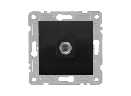 Gniazdo SAT czarne QUAD