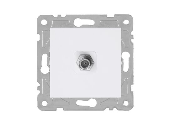 Gniazdo SAT białe QUAD