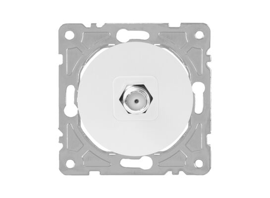 Gniazdo SAT białe OVAL