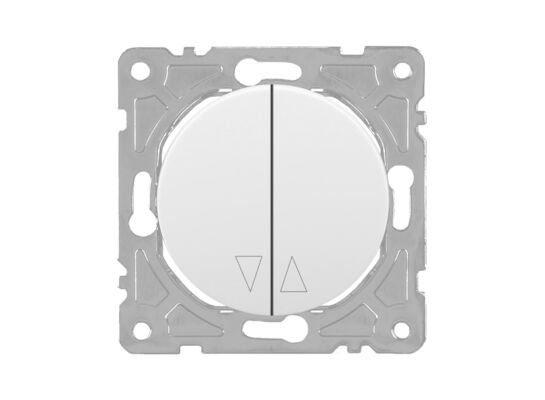 Włącznik żaluzjowy biały OVAL