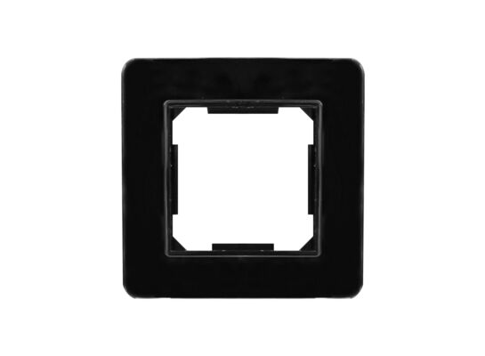 Ramka pojedyncza szklana czarna QUAD