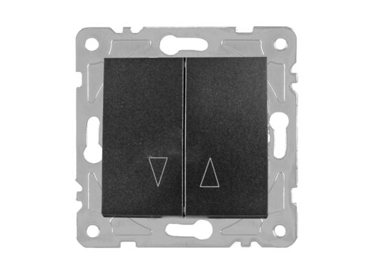 Włącznik żaluzjowy czarny QUAD