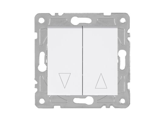 Włącznik żaluzjowy biały QUAD