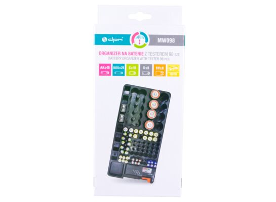 Organizer na baterie z testerem