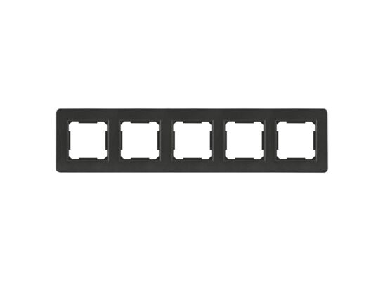 Ramka pięciokrotna plastikowa czarna QUAD