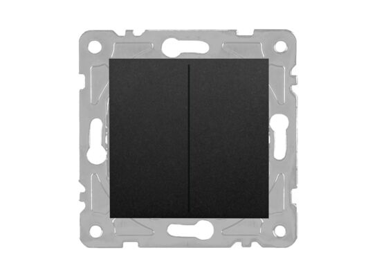 Włącznik podwójny czarny QUAD