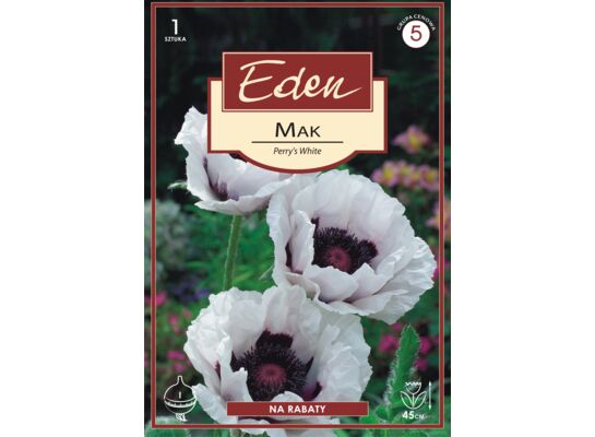 Mak papaver Perry's White 1 sztuka Eden
