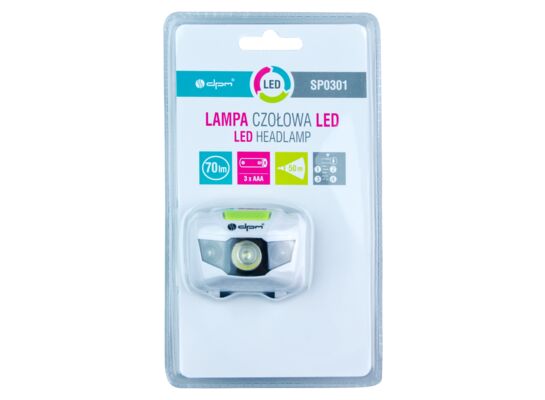 Lampa czołowa LED 70 lm