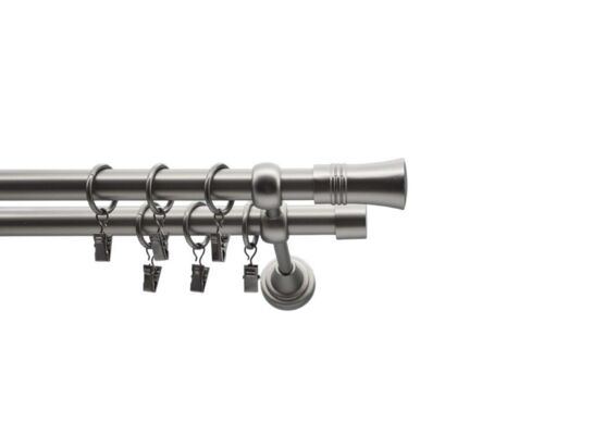 Karnisz kuty 19 mm chrom-mat II 300 cm atena mała