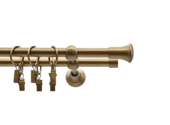 Karnisz kuty 16 mm złoto antyczne 2 mix 180 cm