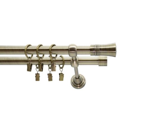 Karnisz kuty 19 mm antyk II 160 cm atena mała