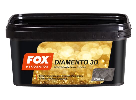 Farba dekoracyjna DIAMENTO 3D carbon 1 l FOX