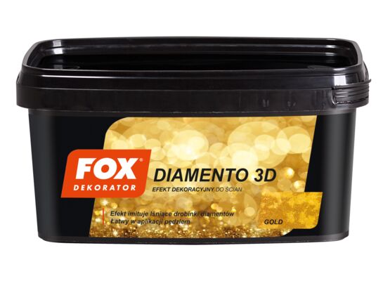Farba dekoracyjna DIAMENTO 3D gold 1 l FOX