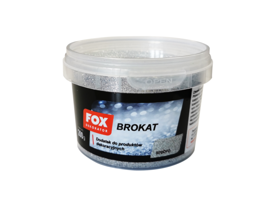 Dodatek do farb BROKAT 200 g srebro FOX