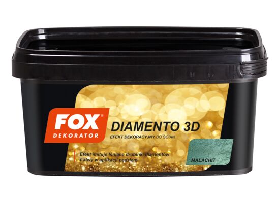 Farba dekoracyjna DIAMENTO 3D malachit 1 l FOX