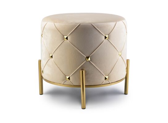 Pufa TULLY beżowy 40 x 46 cm