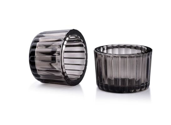 Świecznik PATRICIA 5,5 x h3,7 cm szary