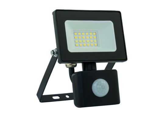 Naświetlacz LED z czujnikiem 20 W 1800 lm 6500 K IP65 czarny