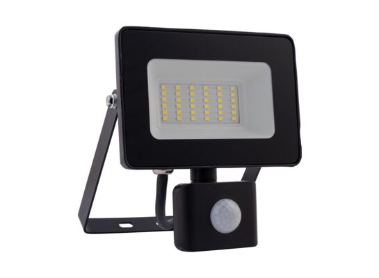 Naświetlacz LED z czujnikiem ruchu 30 W 2700 lm 6500 K IP65 czarny