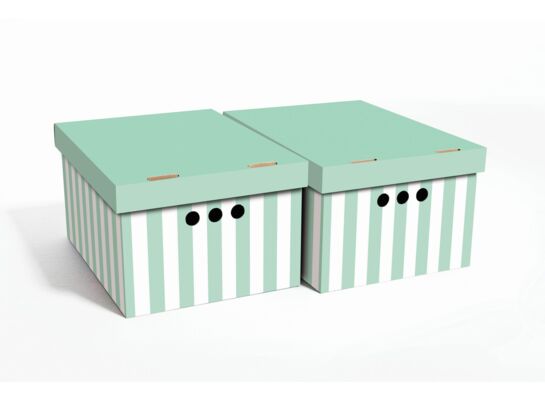 Pudło paski zielone A4 2 szt.