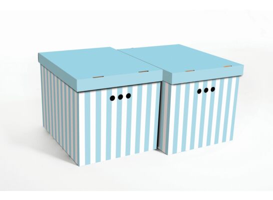 Pudło PASKI niebieskie XL 2 szt.