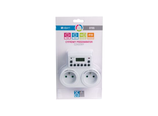 Programator czasowy cyfrowy 2 gniazda