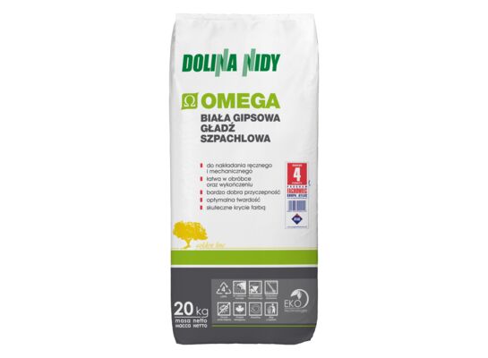 Gipsowa gładź szpachlowa OMEGA 20 kg Dolina Nidy