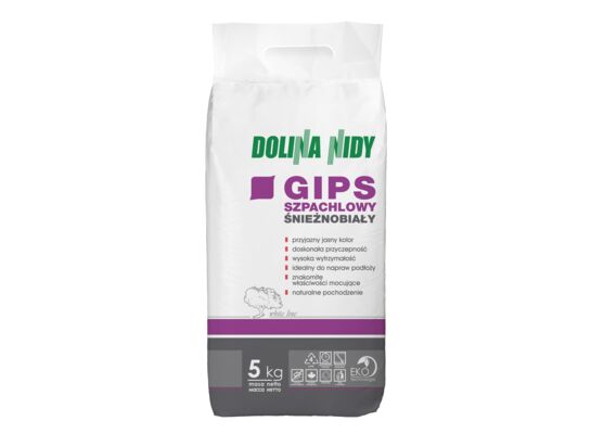 Gips szpachlowy śnieżnobiały Dolina Nidy 5 kg
