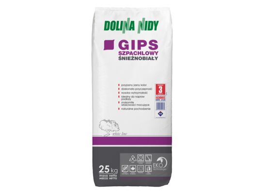 Gips szpachlowy śnieżnobiały Dolina Nidy 25 kg