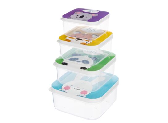 Komplet Pojemników LUNCHBOX 4 sztuki