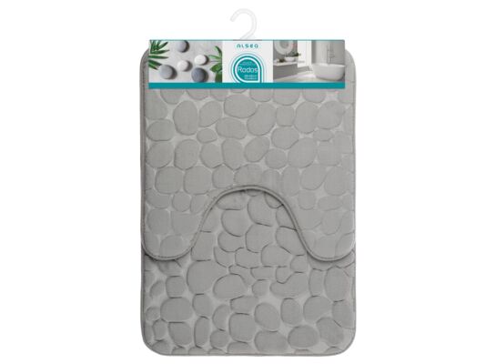 Dywanik łazienkowy Rodos 2 elementy szary