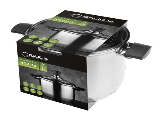 Garnek NOVITA 22 cm 4,6 l