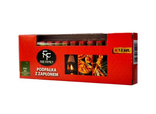Podpałka z zapłonem 24 sztuki Fire Family
