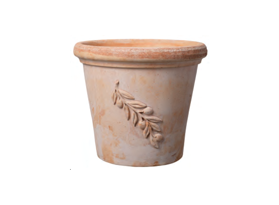 Doniczka ceramiczna Cilindro Olive 30 cm ceglana